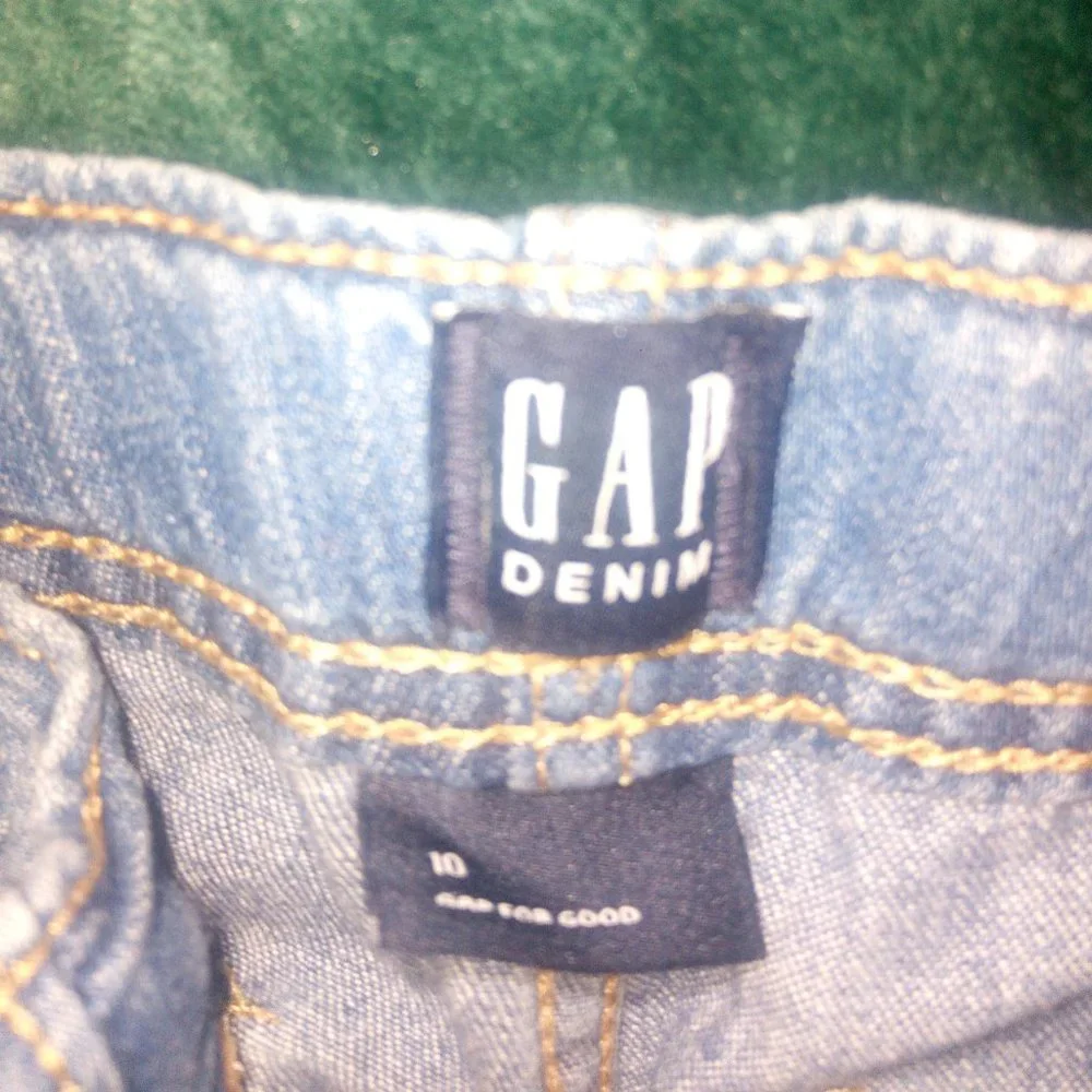 Gap Kids Green Camo Cargo Pants & Blue Denim Jogger Jeans Sz 10 - 2 Pair